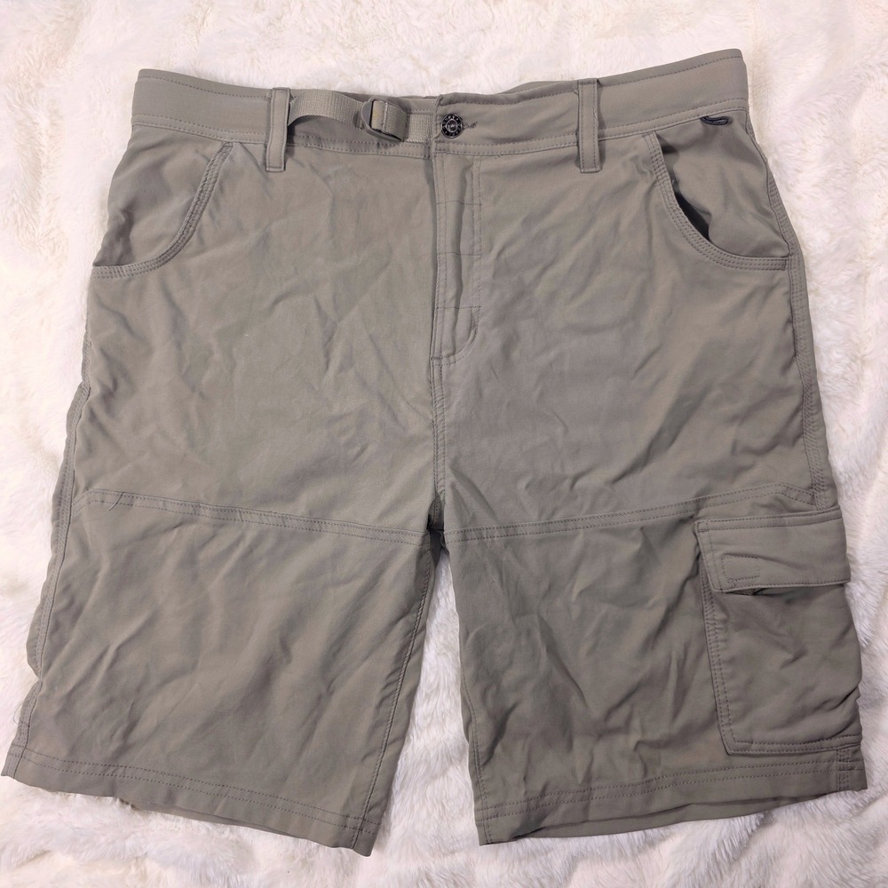 Gerry Cargo Shorts Mens 38 Khaki Excellent Outdoor Hiking Stretch 1272321